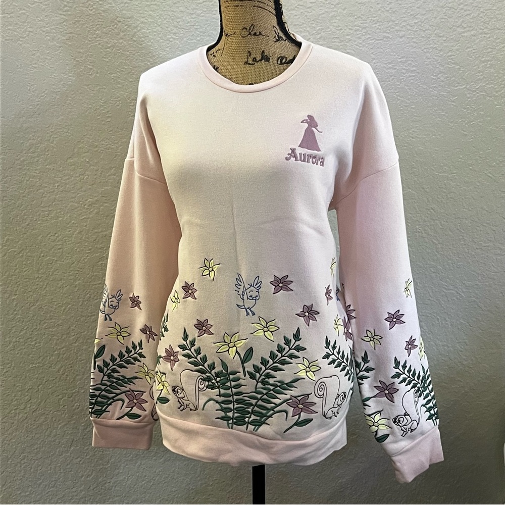 Disney princesses Aurora Pink Floral Sweatshirt